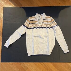 Cat & Jack White and Brown Kids Sweater